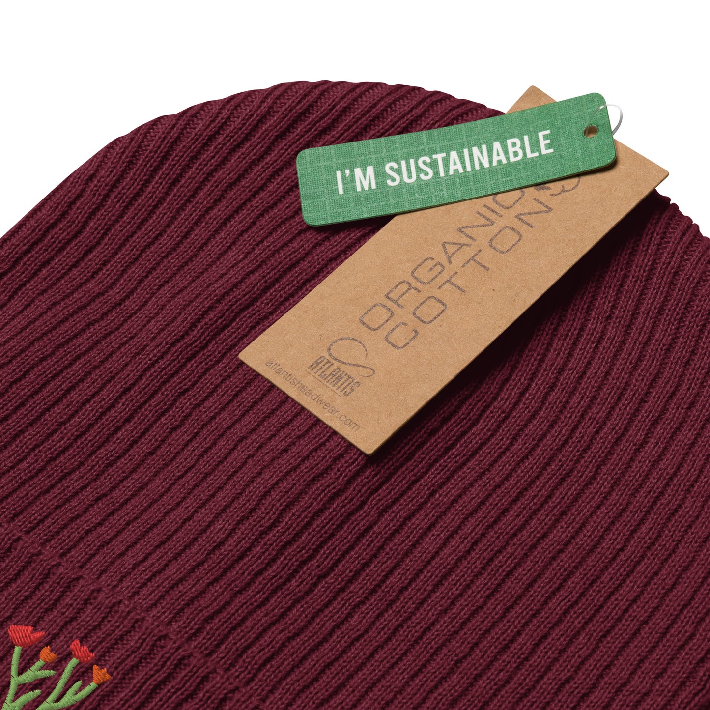 Organic ribbed beanie